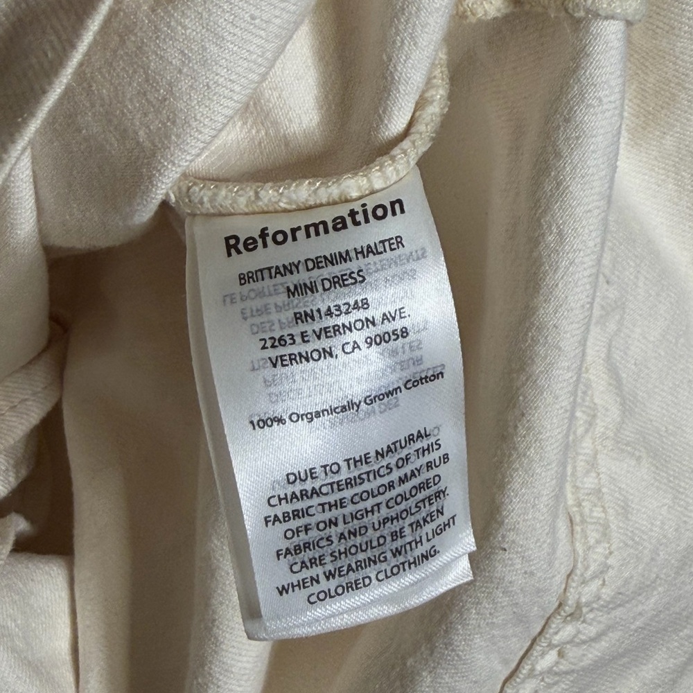 Reformation Ivory Button-Front Mini Dress - Picture 10 of 10